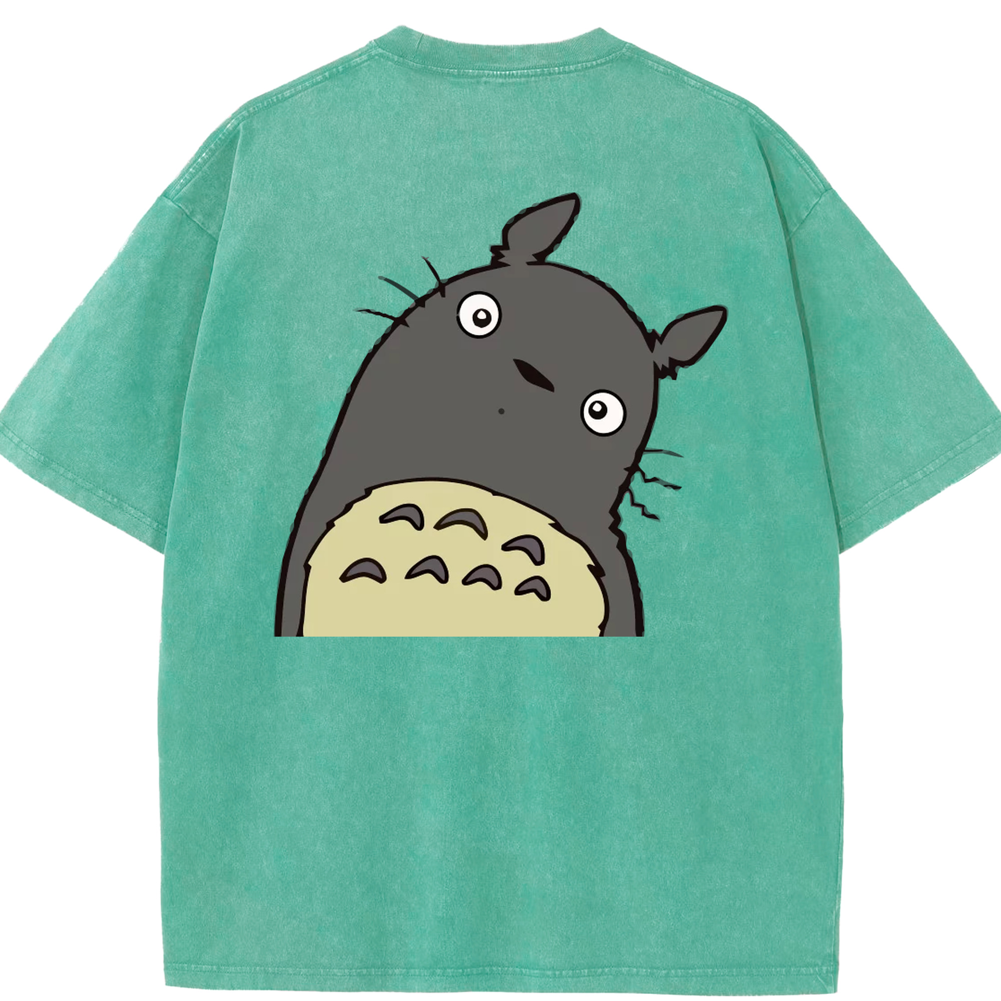 （画像用） となりのトトロ 草壁メイ 草壁サツキ My Neighbor Totoro Satsuki Kusakabe Mei Kusakabe 綿100% ヴィンテージ風 半袖Tシャツ（背面プリント）